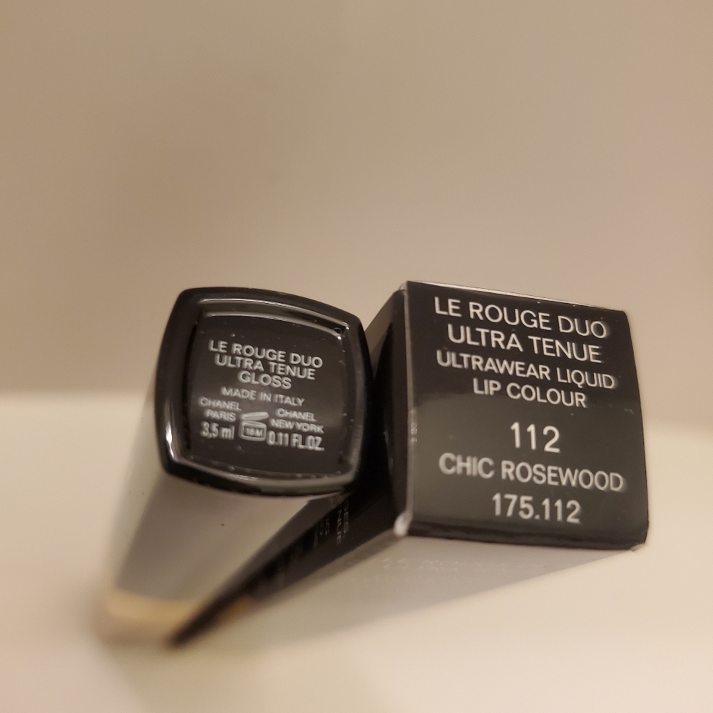 Chanel LE ROUGE DUO ULTRA TENUE Ultrawear Liquid Lip Colour 112 CHIC ROSEWOOD - Picture 7 of 8